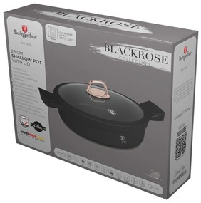 Cratita cu capac si manere de silicon detasabile 28 4,2L cm Black Rose Berlinger Haus BH 1455, antiaderent