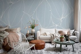 Fototapet, Big Leafs, Baby Blue, Rebel Walls