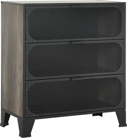 vidaXL Dulap de depozitare,gri,72x36x82cm,metal și MDF