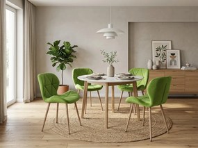 Scaun de masa MANGO VELVET, verde deschis