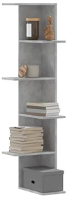 vidaXL Raft colțar perete gri beton 36,5x36,5x140cm lemn prelucrat