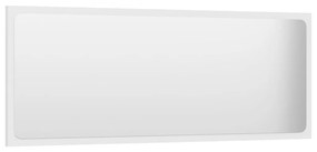 Oglinda de baie, alb, 100x1,5x37 cm, PAL Alb, 100 x 1.5 x 37 cm