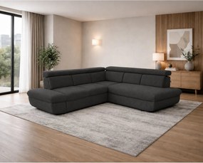 Coltar extensibil sufragerie REGAL, sezlong dreapta, stofa catifelata