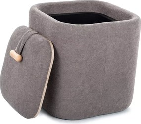 Taburet gri NAP cu spatiu de depozitare 37x37 cm