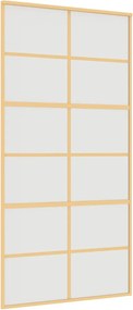 vidaXL Ușă glisantă, auriu, 102,5x205 cm, sticlă ESG mată și aluminiu