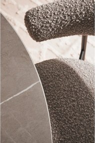 Masă de dining rotundă cu blat cu aspect de marmură ø 120 cm Bamira – Yes Everyday