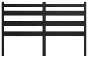 Tablie de pat, negru, 186x4x100 cm, lemn masiv de pin 1, Negru, 186 x 4 x 100 cm