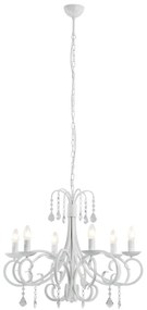 Pendul design modern Diadema alb 64cm
