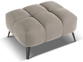 Taburet bej cu tapițerie din catifea Nalu – Makamii