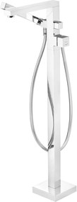 Baterie pentru cada freestanding, crom, cu set de dus, Deante Blur Crom