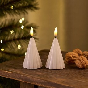 Decorațiune luminoasă de Crăciun albă 2 buc. ø 6 cm Laura – Sirius