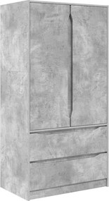 vidaXL Dulap de Baie Gri din beton 79,5 x 49 x 156 cm Lemn compozit