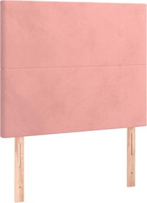 vidaXL Tăblie de pat roz 80x5x118/128 cm catifea