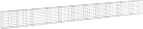 vidaXL Coș gabion cu capac, 1100x50x100 cm, fier galvanizat