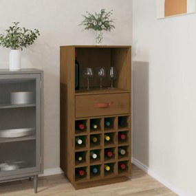 821535 vidaXL Dulap de vinuri, maro miere, 45x34x100 cm, lemn masiv de pin