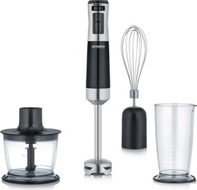 Severin SM 3772 - Blender de mână cu accesorii, 600 W/230 V, inox/negru