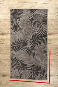 Covor sisal Floorlux 20504 Frunze argintiu si negru Junglă - SECUNDAR-COTATI PRODUSUL