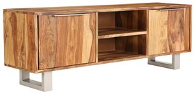 vidaXL Comodă TV, acacia masiv, finisaj culoarea mierii 118x30x40 cm