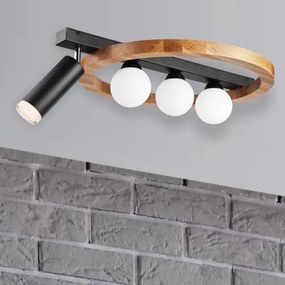 Spot OTIS 3xG9/5W/230V + 1xE27/15W/230V stejar