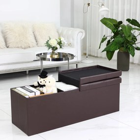 Deuba Cutie depozitare cu capac rabatabil maro - 115x38x38cm