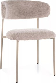 Scaun ELTON, bej - Brego 34, stofa clasica/metal, 56x46x80 cm