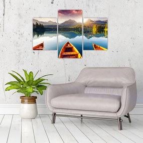 Tablou - Lac cu bărci (90x60 cm)