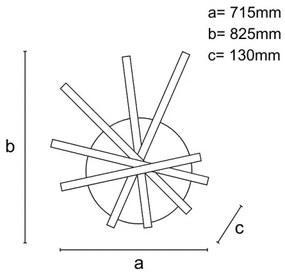 Lustră LED dimabilă aplicată LED/75W/230V 3000-6500K + telecomandă