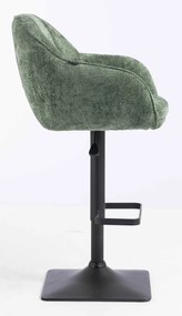 HR2055KW Scaun Verde Salvie Grid Premium cu Bază Neagră