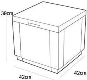 Set de mobilier de grădină Corfu Fiesta duo cub grafit