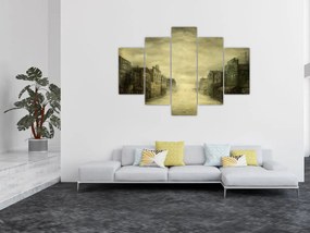 Tablou - Oraș colorat, abstracție (150x105 cm)