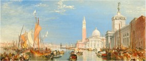 Tablou - Joseph Mallord William Turner, Venice the Dogana and San Giorgio Maggiore, reproducere (120x50 cm)
