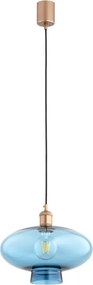Lustra/pendul design decorativ TRESCO cupru/blue