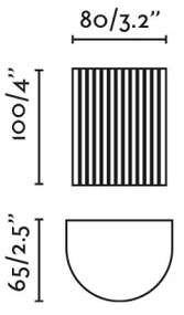 Aplică FARO 40529 SOLE 1xGU10/8W/230V cărămiziu canelat rotund