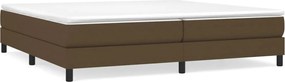 vidaXL Pat box spring cu saltea, maro închis, 200x200 cm, textil
