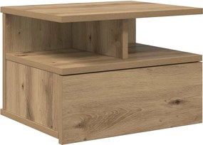 vidaXL Noptieră Suspendată cu sertar Stejar Artizanal 40 x 31 x 28 cm