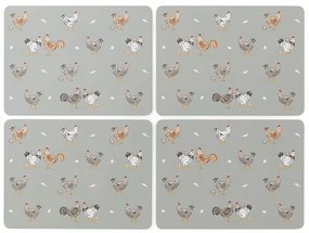 Suporturi pentru farfurii 4 buc. din plută 21x29 cm Hen House – Cooksmart ®