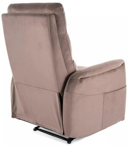 Fotoliu Solon M cu functie de masaj velvet cappuccino Blu38