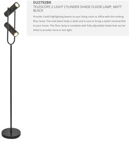 Lampa de podea minimalista design modern Telescope Black EU2792BK SRT
