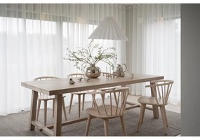 Masă de dining din lemn de stejar lăcuit Rowico Brooklyn, 220 x 95 cm, mat