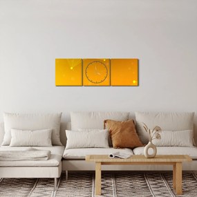 Tabloul abstract galben (cu ceas) (90x30 cm)