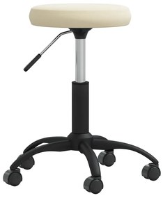 vidaXL Scaun de bucătărie, crem, catifea