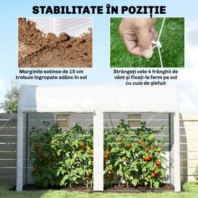 Outsunny Seră Tunel de Grădină pentru Plante și Legume, cu 2 Uși Rulabile și 4 Ferestre, 3 x 1 x 2 m | Aosom Romania