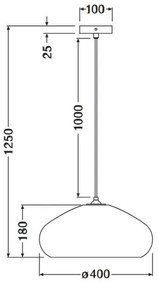 Lustră pe cablu Ledvance DECOR CARDBOARD 1xE27/15W/230V d. 40 cm