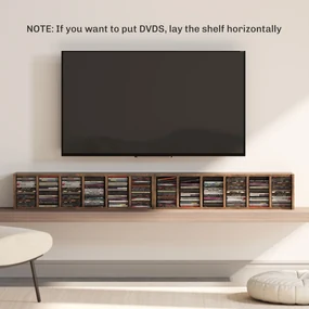 HOMCOM Raft pentru CD-uri, 2 Bucăți cu Câte 6 Rafturi cu Înălțime Reglabilă, 21x22,5x88,5 cm, Maro Rustic | Aosom Romania