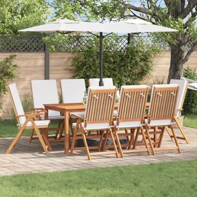vidaXL Scaun pentru Grădină cu pernă 8 pcs Maro 57 x 71.5 x 104cm