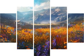 Tablou - Peisaj montan pictat II. (150x105 cm)