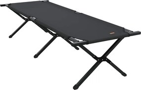 vidaXL Pat pliabil pentru camping Negru 193 x 69 x 45 cm Tafeta Oxford