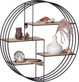 Raft HANNA, negru/stejar, 45x11x45 cm