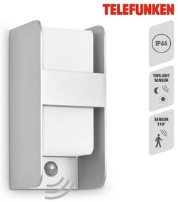 Aplică de exterior cu senzor Telefunken 321104TF 1xE27/12W/230V IP44 alb