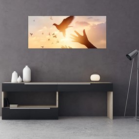 Tablou - Porumbițo, zboară! (120x50 cm)